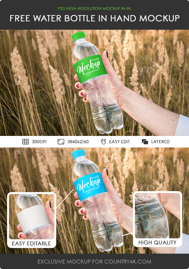The mockup is available for both personal and commercial . 40 Best Plastic Water Bottle Mockup Templates Free Premium