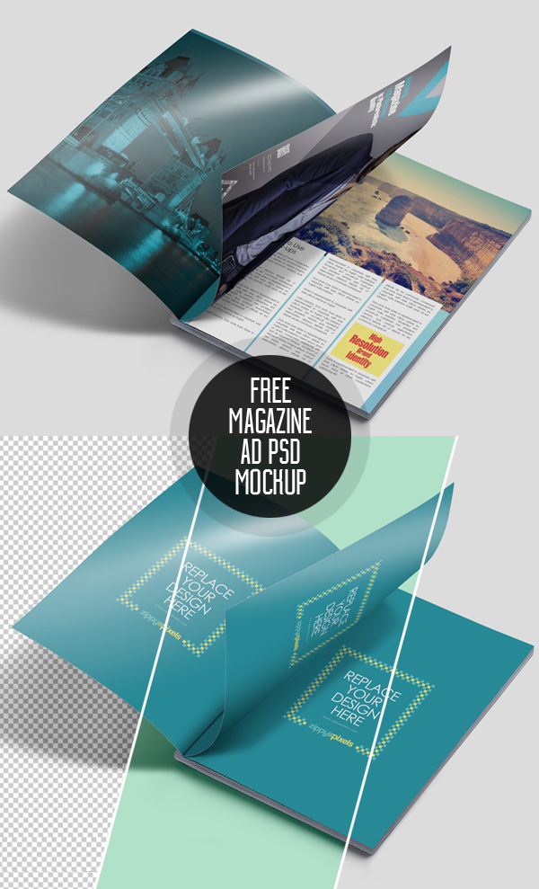 We collect the best mockups in the one place. Free Magazine Ad Psd Mockup Freebies Psd