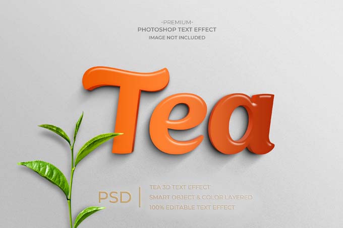 The higher the resolution the better the print quality which is already taken care by this template. Tea 3d Mockup Text Style Effect Free Download