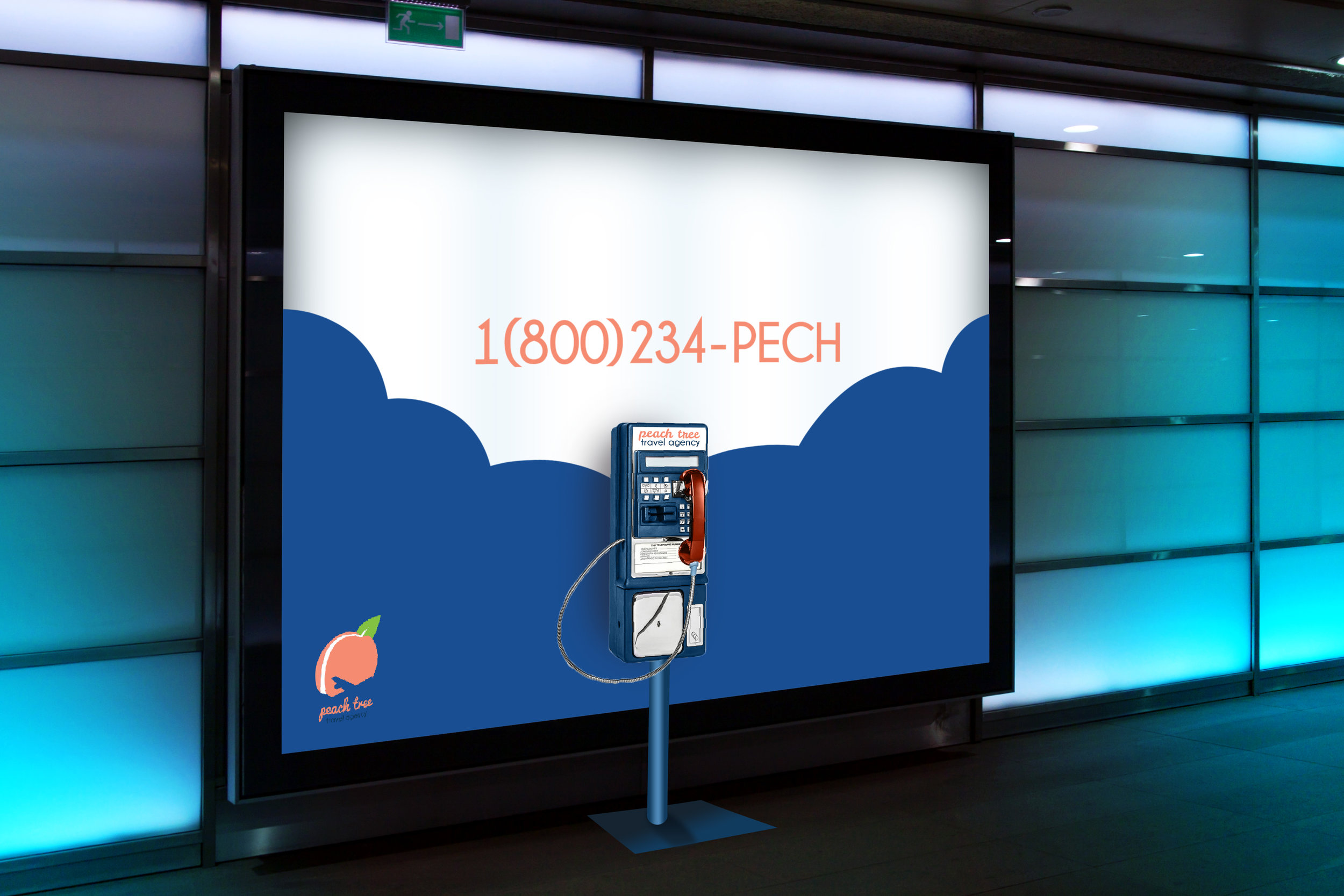 Adshel, billboard and outdoor advertising mock up photoshop templates to help visualise and create you out of home advertising. Peach Tree Travel Agency Dillon Design