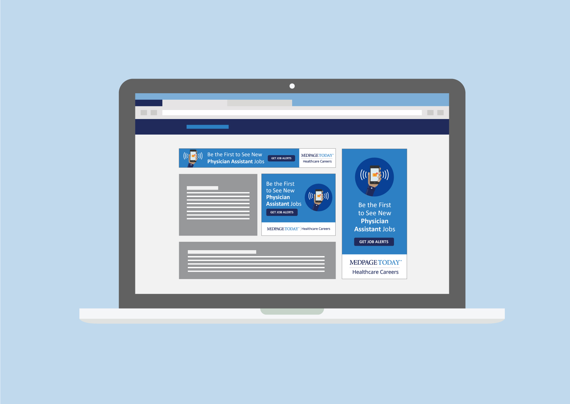 Print ad mockup, billboard on a subway corridor wall. Medpage Today Banner Ads Krista Mccourt Graphic Multimedia Design