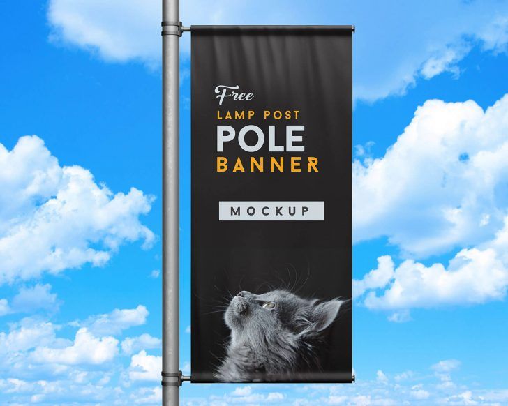 17+ Download Lamp Post Banner Mockup Psd Free&nbsp;PSD