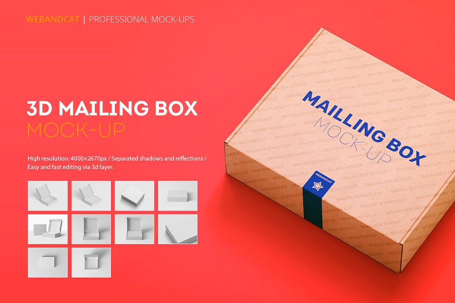 38+ Download Cube Box Mockup Free&nbsp;PSD